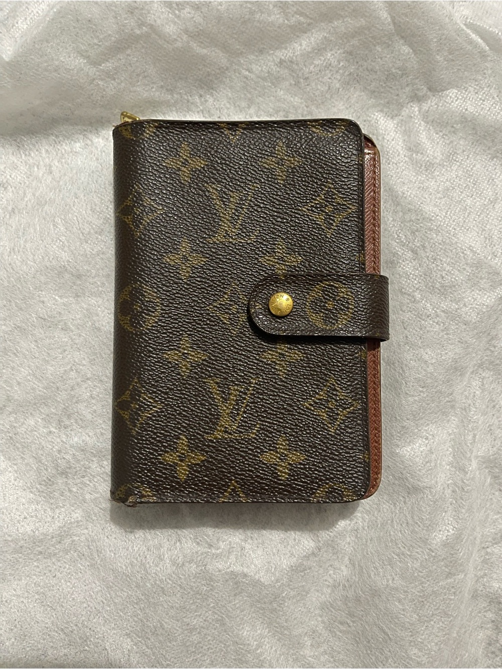 Louis Vuitton Brown Textured Leather Card Wallet